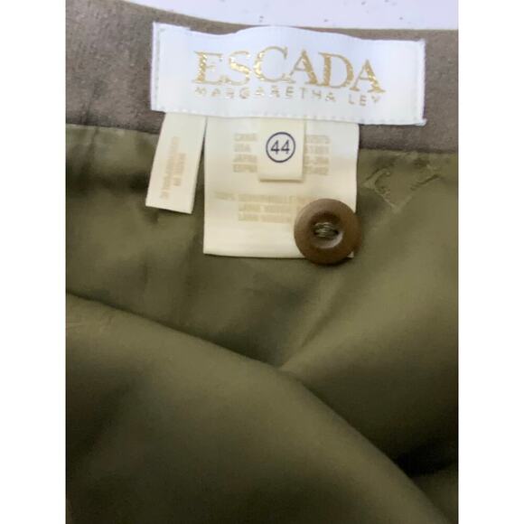 Escada Pencil Skirt Size 44/US 14 Flat Front Button Back Zip Casual Officewear - Picture 4 of 15